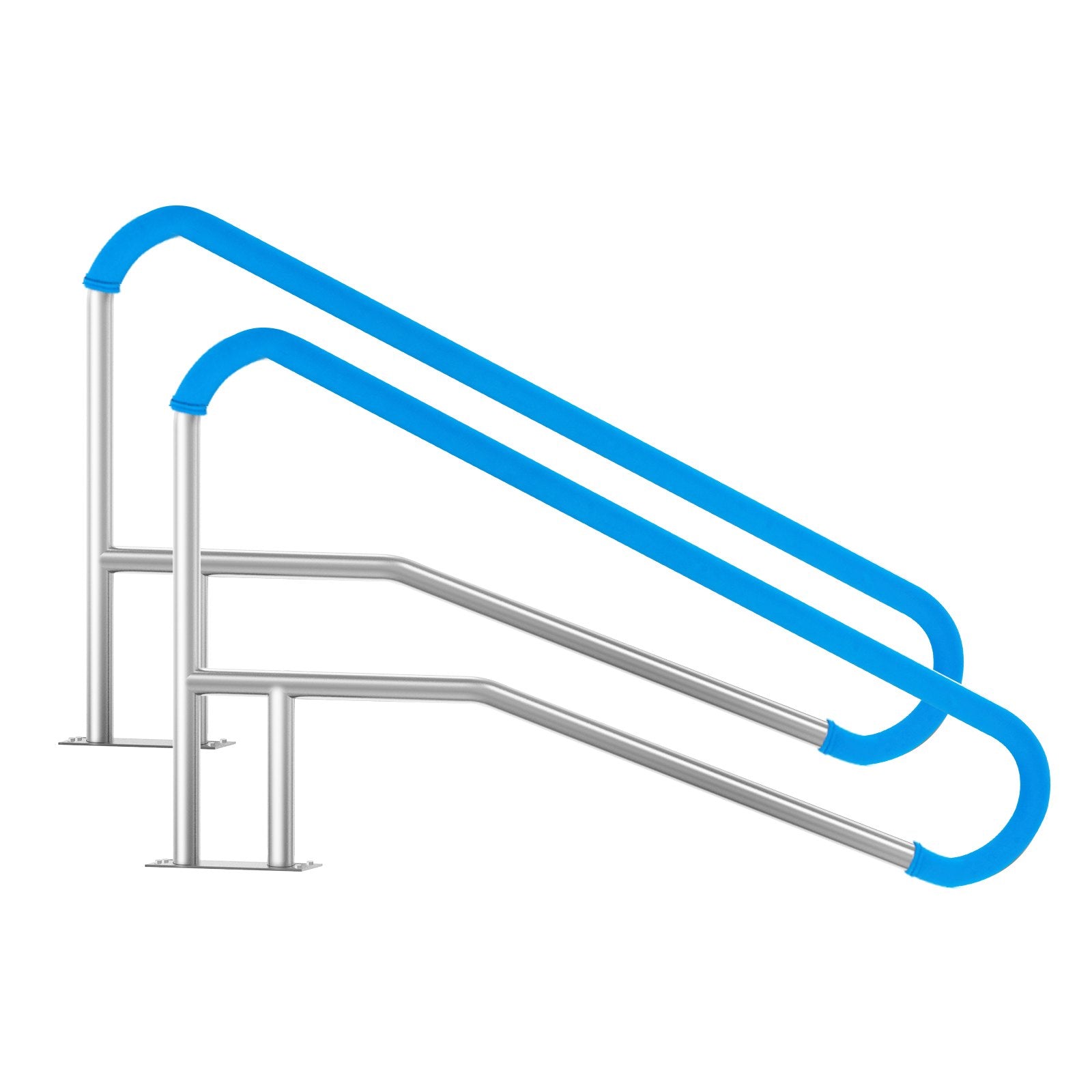 Beds & Bed Frames: VEVOR Pool Handrail 2 PCS 55 x 32 inch Stainless Steel with Base Plate for Spas
