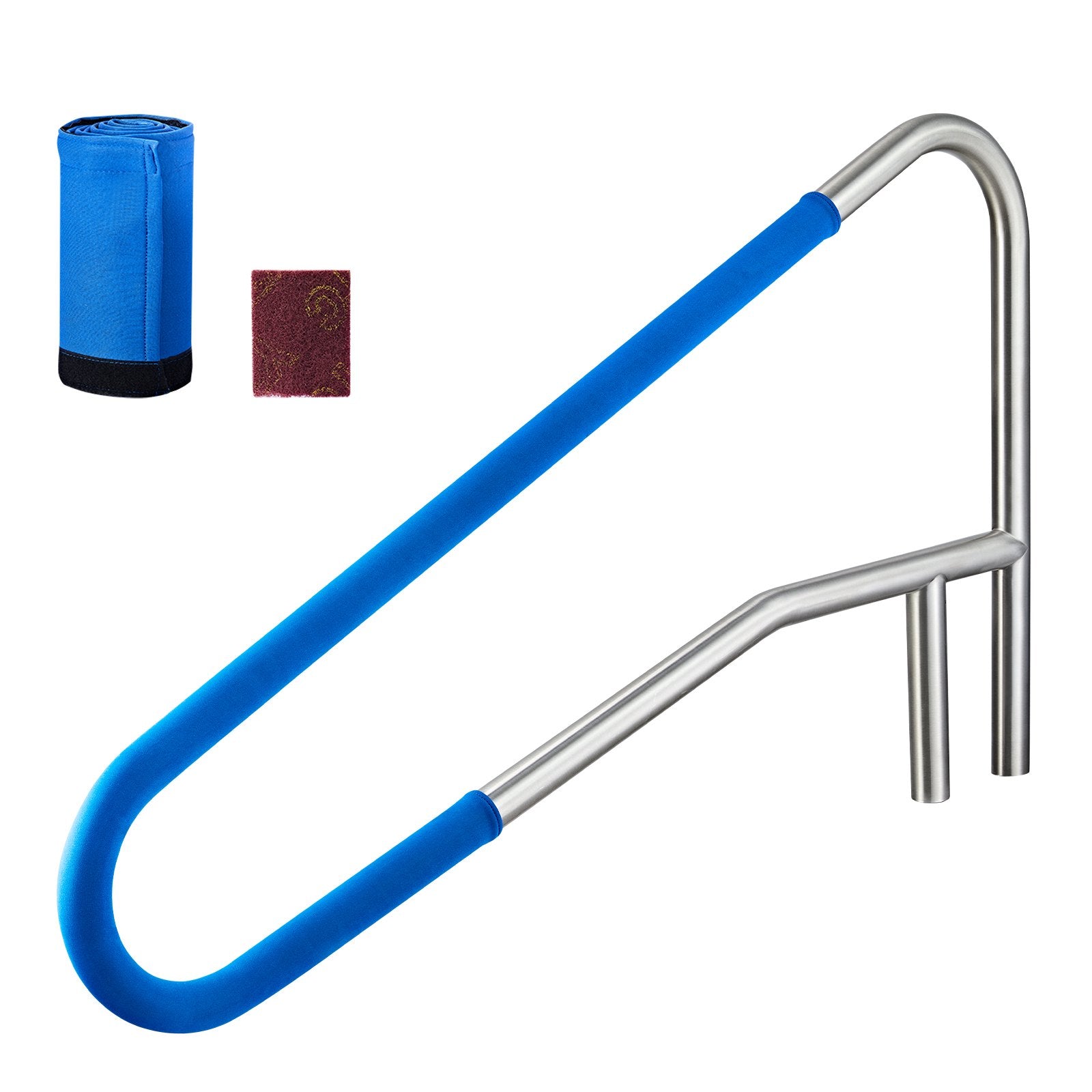 Swimming Pools: VEVOR Pool Rail, 137.1 x 81.3 cm Pool Handrail, 100kg Load Capacity Heavy Duty 304 Stainless Steel Swimming Handrail, Detachable Nonslip Sleeve, Recessed or Base Mount, for Poolside, Water Parks