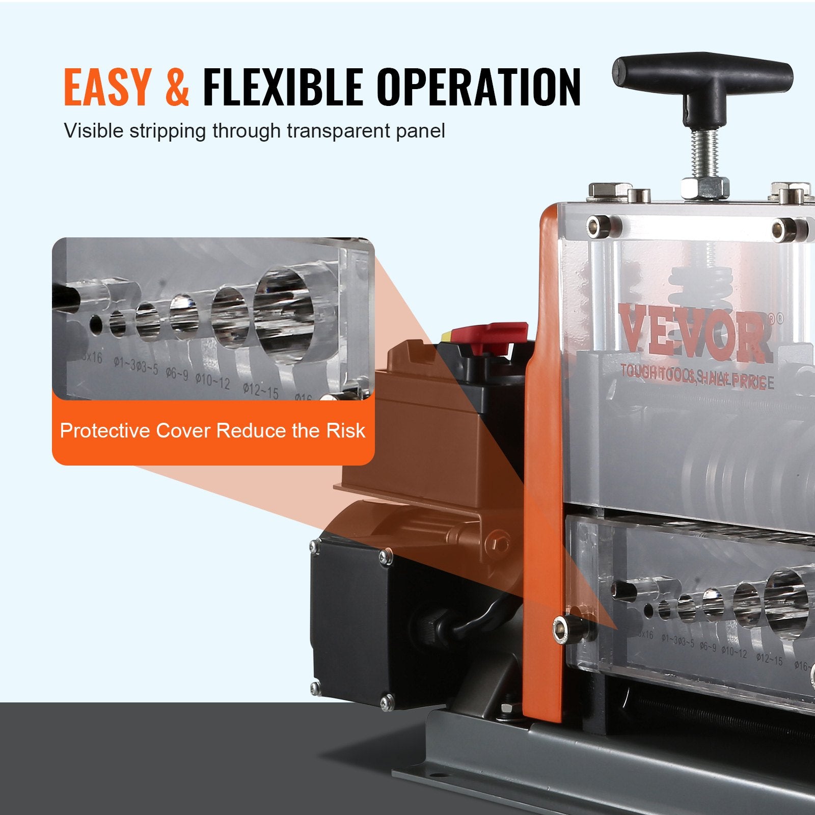 Power & Electrical Supplies: VEVOR Electric Wire Stripping Machine Copper Cable Stripper 1.5-25 mm 60 W