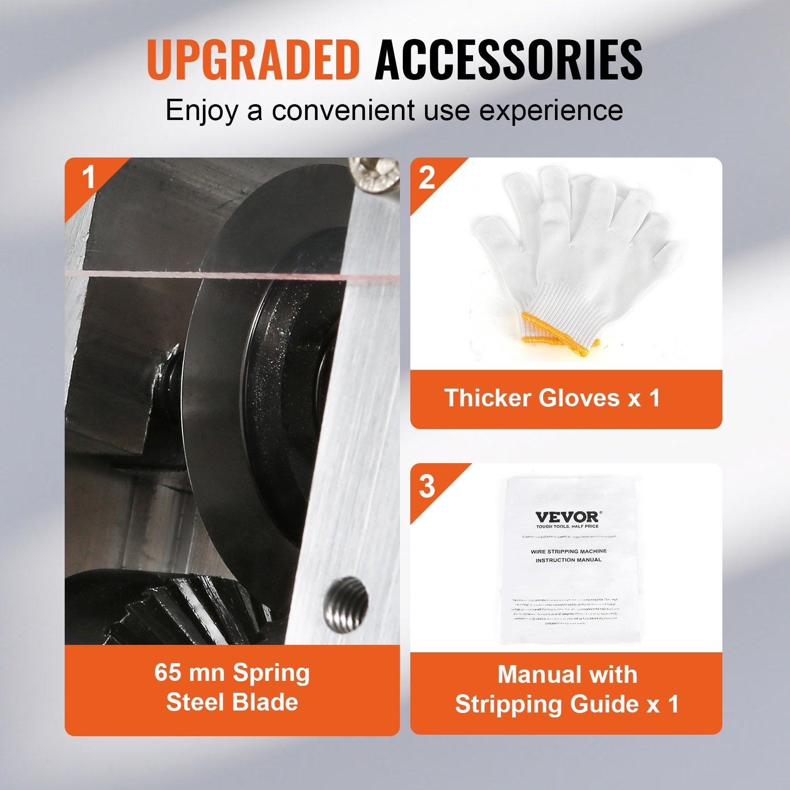 Building Materials: VEVOR Manual Wire Stripping Machine, 0.06''-0.98'' Copper Stripper with Hand Crank or Drill Powered, Visible Stripping Depth Reference, Portable Aluminum Frame Wire Peeler for Scrap Copper Recycling