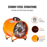 Commercial Cleaning Equipment: VEVOR Portable Ventilator, 304.8mm/12inch Heavy Duty Cylinder Fan with 10m Duct Hose, 367W Strong Shop Exhaust Blower 2574CFM, Industrial Utility Blower for Sucking Dust, Smoke, Smoke Home/Workplace
