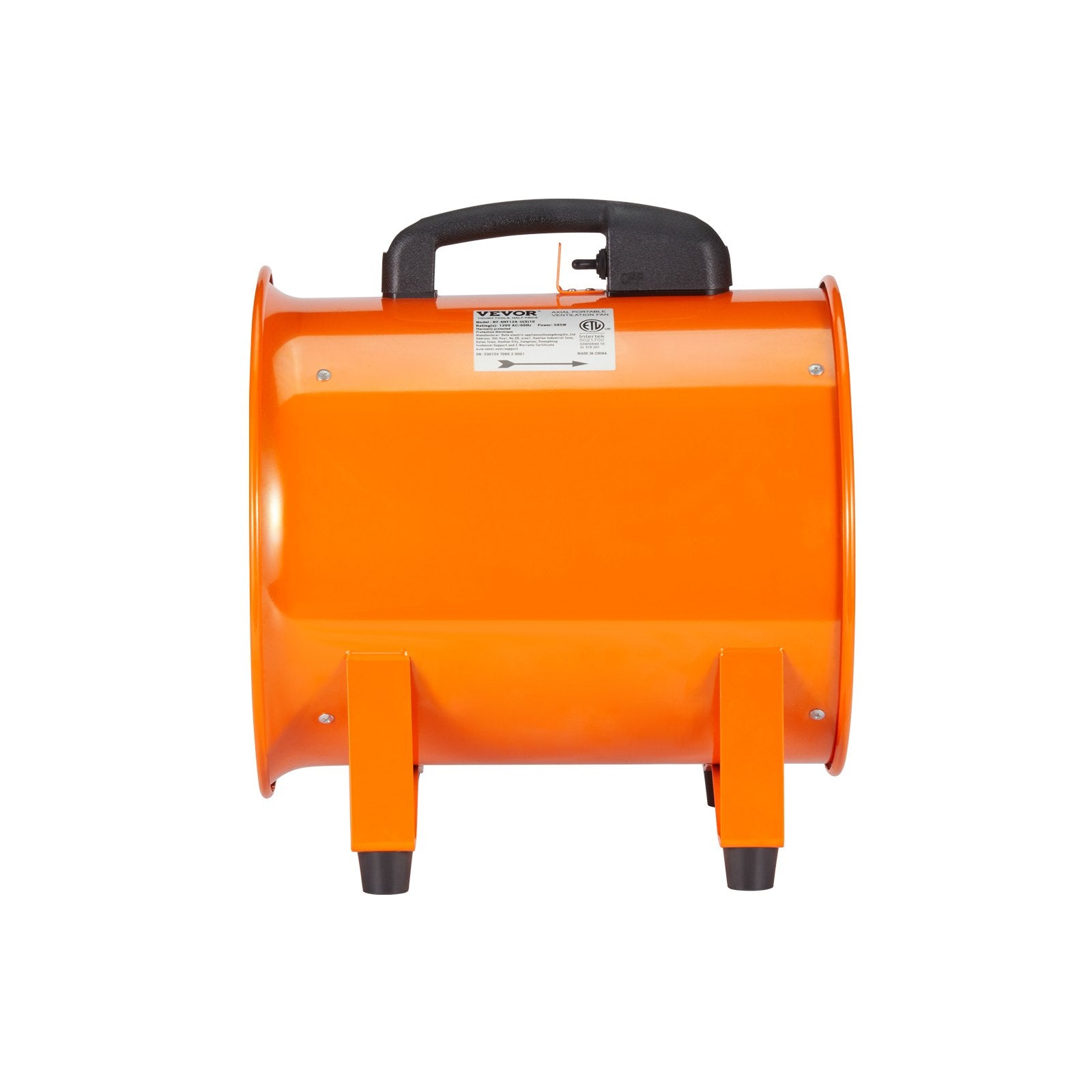 Commercial Cleaning Equipment: VEVOR Portable Ventilator, 304.8mm/12inch Heavy Duty Cylinder Fan with 10m Duct Hose, 367W Strong Shop Exhaust Blower 2574CFM, Industrial Utility Blower for Sucking Dust, Smoke, Smoke Home/Workplace