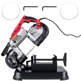 Chainsaws: VEVOR Portable Band Saw,with Removable Alloy Steel Base Cordless Band Saw,127mm Cutting Capacity Hand held Band Saw,Variable Speed Portable Bandsaw, 10Amp Motor Deep Cut Band saw for Metal Wood