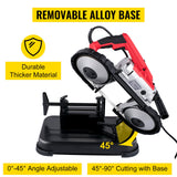 Chainsaws: VEVOR Portable Band Saw,with Removable Alloy Steel Base Cordless Band Saw,127mm Cutting Capacity Hand held Band Saw,Variable Speed Portable Bandsaw, 10Amp Motor Deep Cut Band saw for Metal Wood
