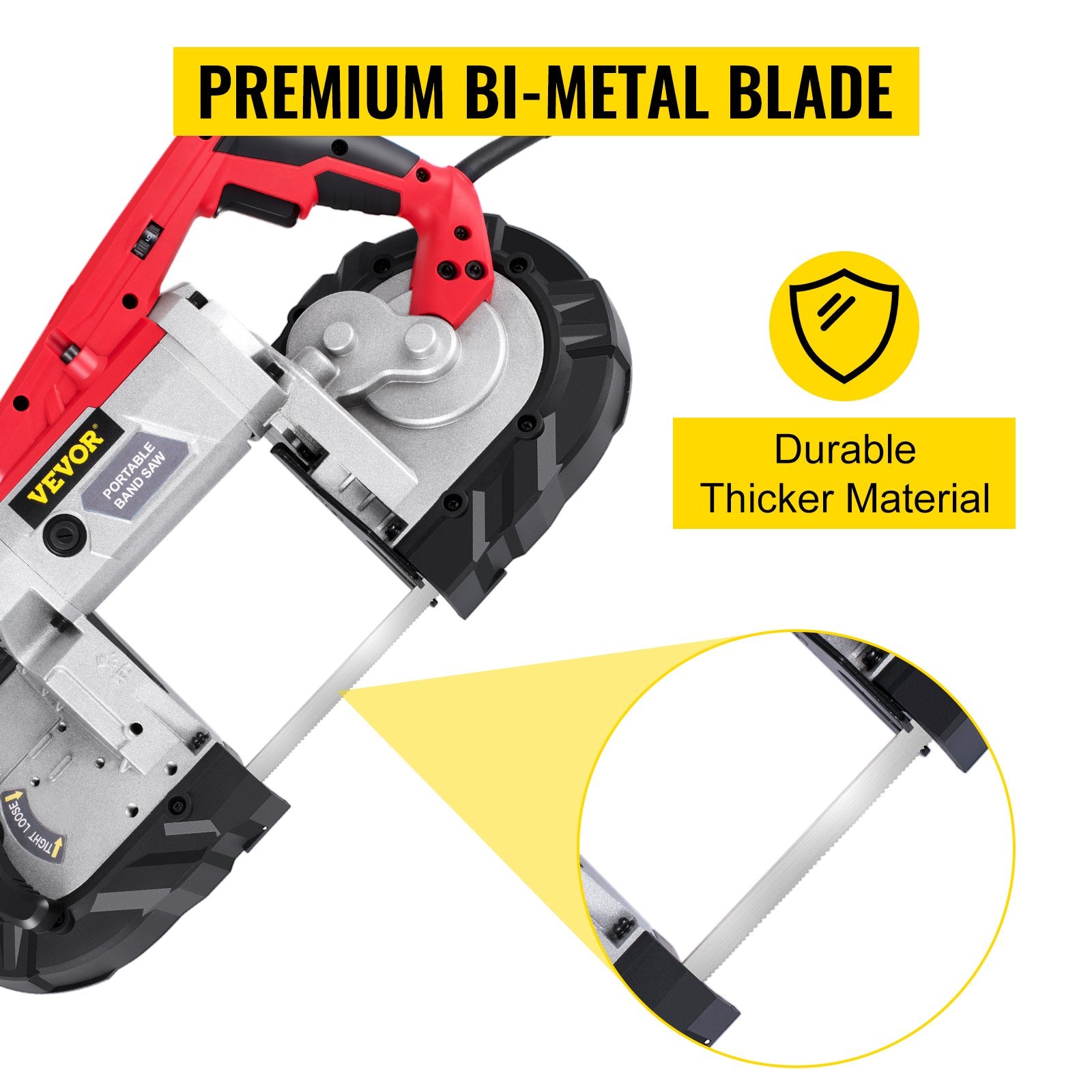 Gardening Tools: VEVOR Variable-Speed 127mm Deep Cut Portable Band Saw 220V 10Amp Motor Handheld