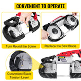 Gardening Tools: VEVOR Variable-Speed 127mm Deep Cut Portable Band Saw 220V 10Amp Motor Handheld