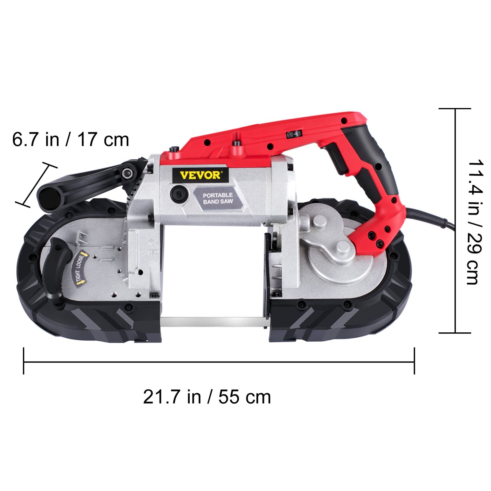 Gardening Tools: VEVOR Variable-Speed 127mm Deep Cut Portable Band Saw 220V 10Amp Motor Handheld