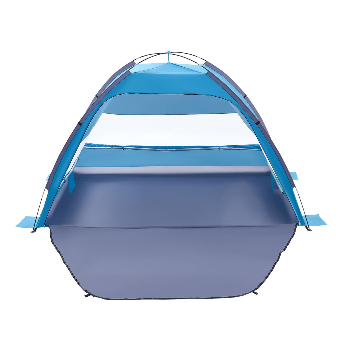 Beach Tent Sun Shelter for 4 Person, UPF 50+ Protection, Portable Sun Shade Canopy with Carrying Bag & Sand Pockets, Lightweight and Easy Setup Beach Umbrella for Camping Fishing Outdoor Picnic