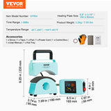 Coffee Machines & Accessories: VEVOR Hat Press Machine Mini Hat Heat Press for Caps 5.9x3.15 inch Plate Green