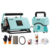 Coffee Machines & Accessories: VEVOR 2 in 1 Tumbler and Hat Heat Press Machine Heat Machine for Caps Hats Mugs