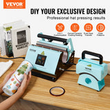 Coffee Machines & Accessories: VEVOR 2 in 1 Tumbler and Hat Heat Press Machine Heat Machine for Caps Hats Mugs