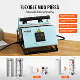 Coffee Machines & Accessories: VEVOR 2 in 1 Tumbler and Hat Heat Press Machine Heat Machine for Caps Hats Mugs
