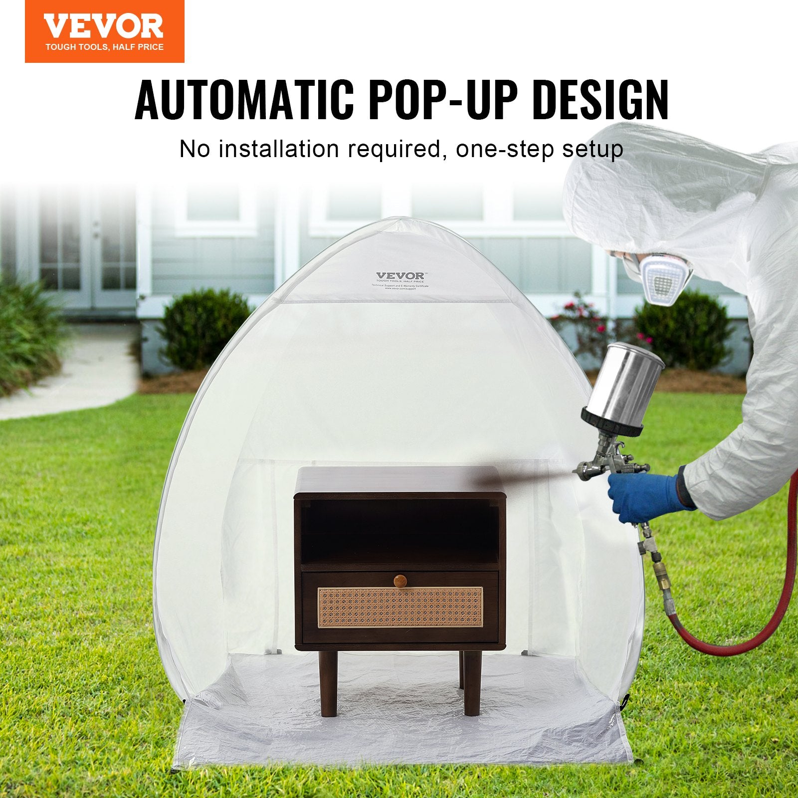 Tents: VEVOR Spray Paint Shelter Portable Spray Paint Tent Booth 3.3 x 2.9 x 3.3ft Pop Up