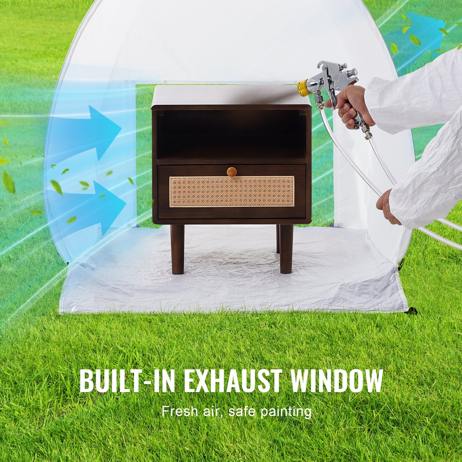 Tents: VEVOR Spray Paint Shelter Portable Spray Paint Tent Booth 3.3 x 2.9 x 3.3ft Pop Up