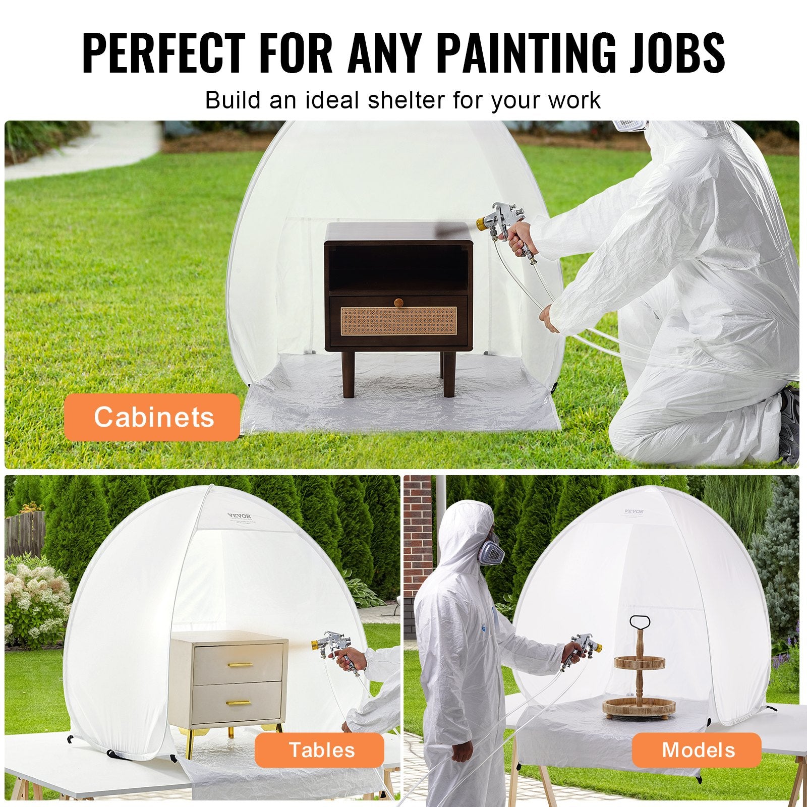 Tents: VEVOR Spray Paint Shelter Portable Spray Paint Tent Booth 3.3 x 2.9 x 3.3ft Pop Up