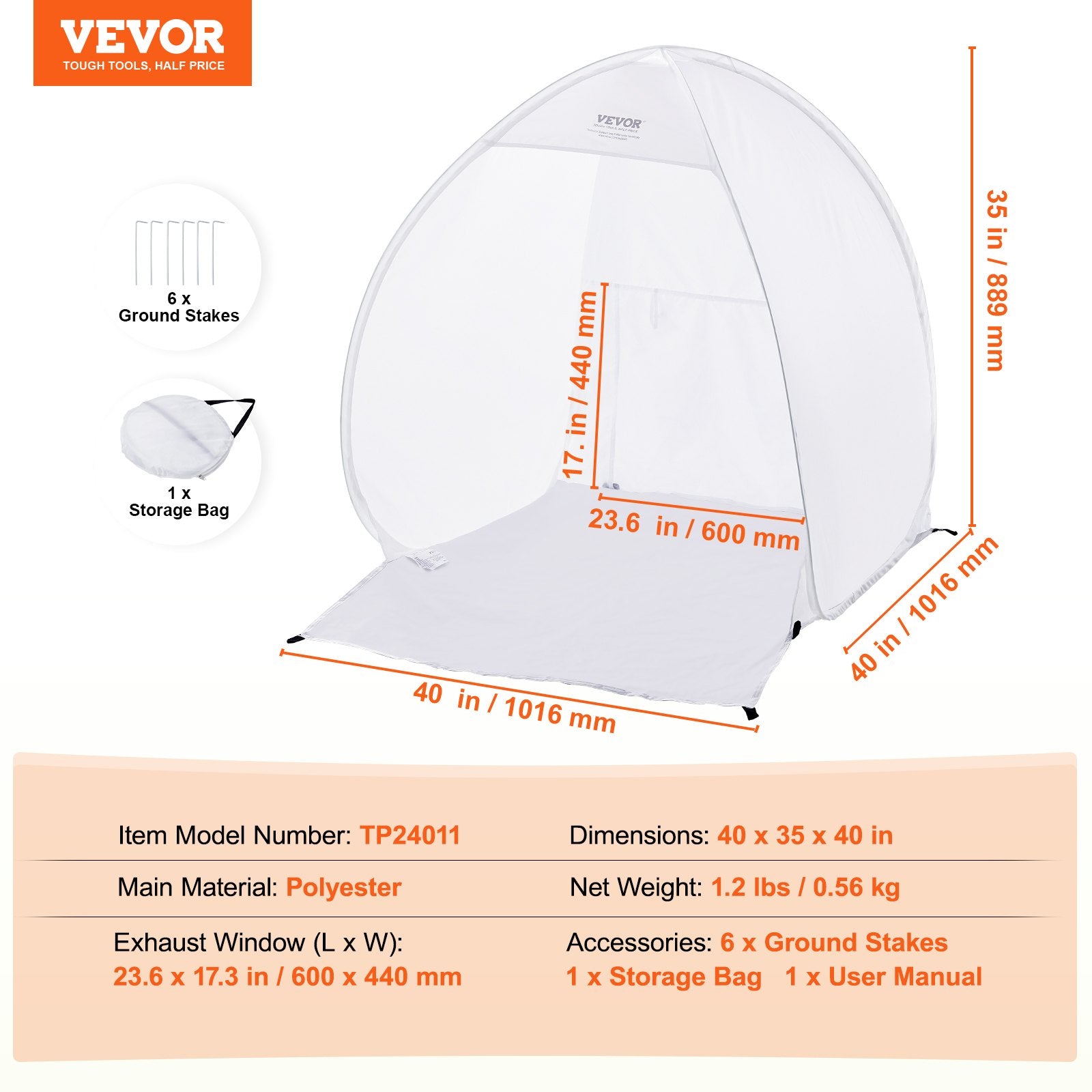 Tents: VEVOR Spray Paint Shelter Portable Spray Paint Tent Booth 3.3 x 2.9 x 3.3ft Pop Up