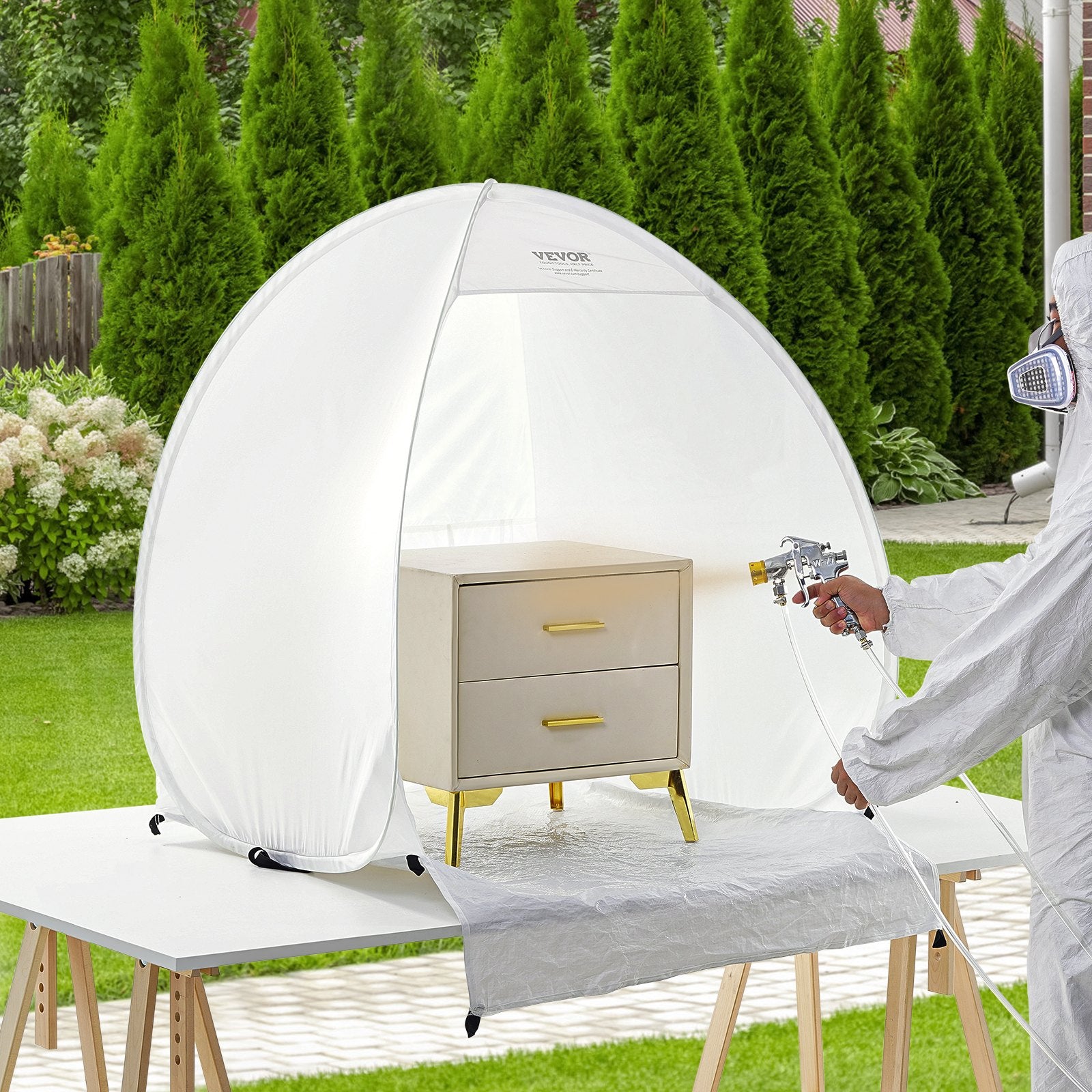 Tents: VEVOR Spray Paint Shelter Portable Spray Paint Tent Booth 3.3 x 2.9 x 3.3ft Pop Up