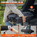 BBQs & Accessories: VEVOR Outdoor Pizza Oven, 12-inch, Wood Pellet and Charcoal Fired Pizza Maker, Portable Outside Stainless Steel Pizza Grill with Pizza Stone, Waterproof Cover, Shovel, Wood Burner for Backyard Camping