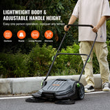 Pedal Bins: VEVOR Walk-behind Hand Push Floor Sweeper 25.6" Width 5 Gallon Waste Container
