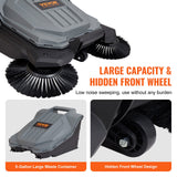 Pedal Bins: VEVOR Walk-behind Hand Push Floor Sweeper 25.6" Width 5 Gallon Waste Container
