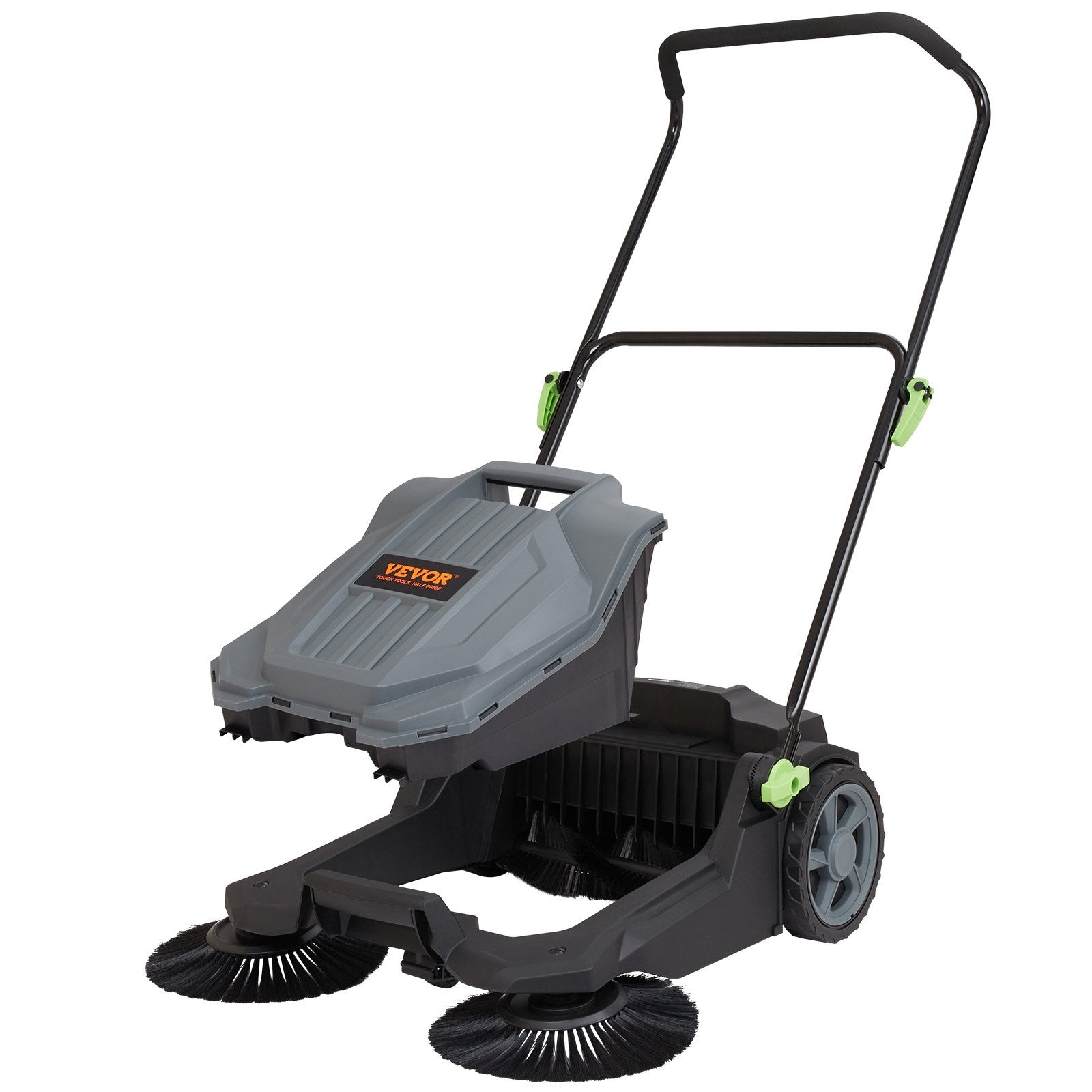 Pedal Bins: VEVOR Walk-behind Hand Push Floor Sweeper 25.6" Width 5 Gallon Waste Container