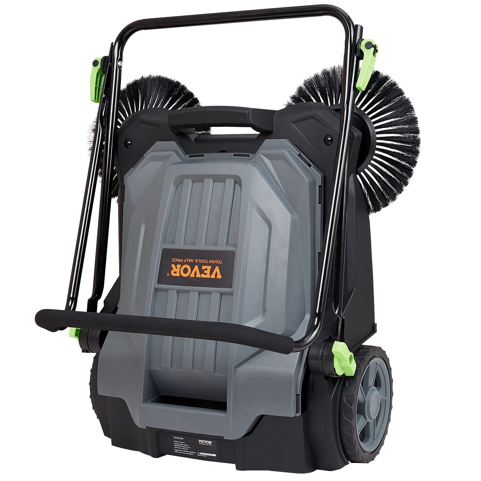 Pedal Bins: VEVOR Walk-behind Hand Push Floor Sweeper 25.6" Width 5 Gallon Waste Container