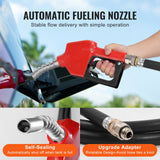 Fuel & Exhaust: VEVOR Portable Diesel & Gasoline Tank, 182L, 10.6 GPM Flow Rate, Diesel Fuel Tank with Electric Transfer Pump, 4 m Hose, Auto Fueling Nozzle, Diesel Transfer Tank for Easy Fuel Transportation, Red