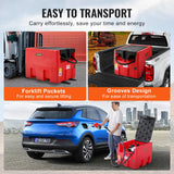 Fuel & Exhaust: VEVOR Portable Diesel & Gasoline Tank, 182L, 10.6 GPM Flow Rate, Diesel Fuel Tank with Electric Transfer Pump, 4 m Hose, Auto Fueling Nozzle, Diesel Transfer Tank for Easy Fuel Transportation, Red