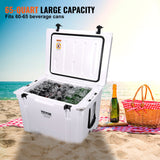 Food Storage: VEVOR Insulated Portable Cooler, 65 qt, Holds 65 Cans, Ice Retention Hard Cooler with Heavy Duty Handle, Ice Chest Lunch Box for Camping, Beach, Picnic, Travel, Outdoor, Keeps Ice for up to 6 Days