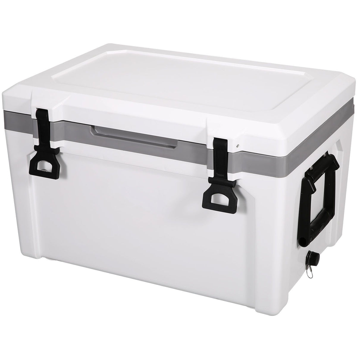 Insulated Portable Cooler, 49 L, Holds 50 Cans, Ice Retention Hard Cooler with Heavy Duty Handle, Ice Chest Lunch Box for Camping, Beach, Picnic, Travel, Outdoor, Keeps Ice for up to 6 Days
