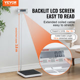 Bathroom Scales: VEVOR Portable Medical Scale, Professional Digital Physician Scale for Weighing - with Anti-Slip Mat, 2 Units (kg/lb), Hold & Tare Function, 400LBS Capacity Physician Wight Scale for Gym Home Hospital