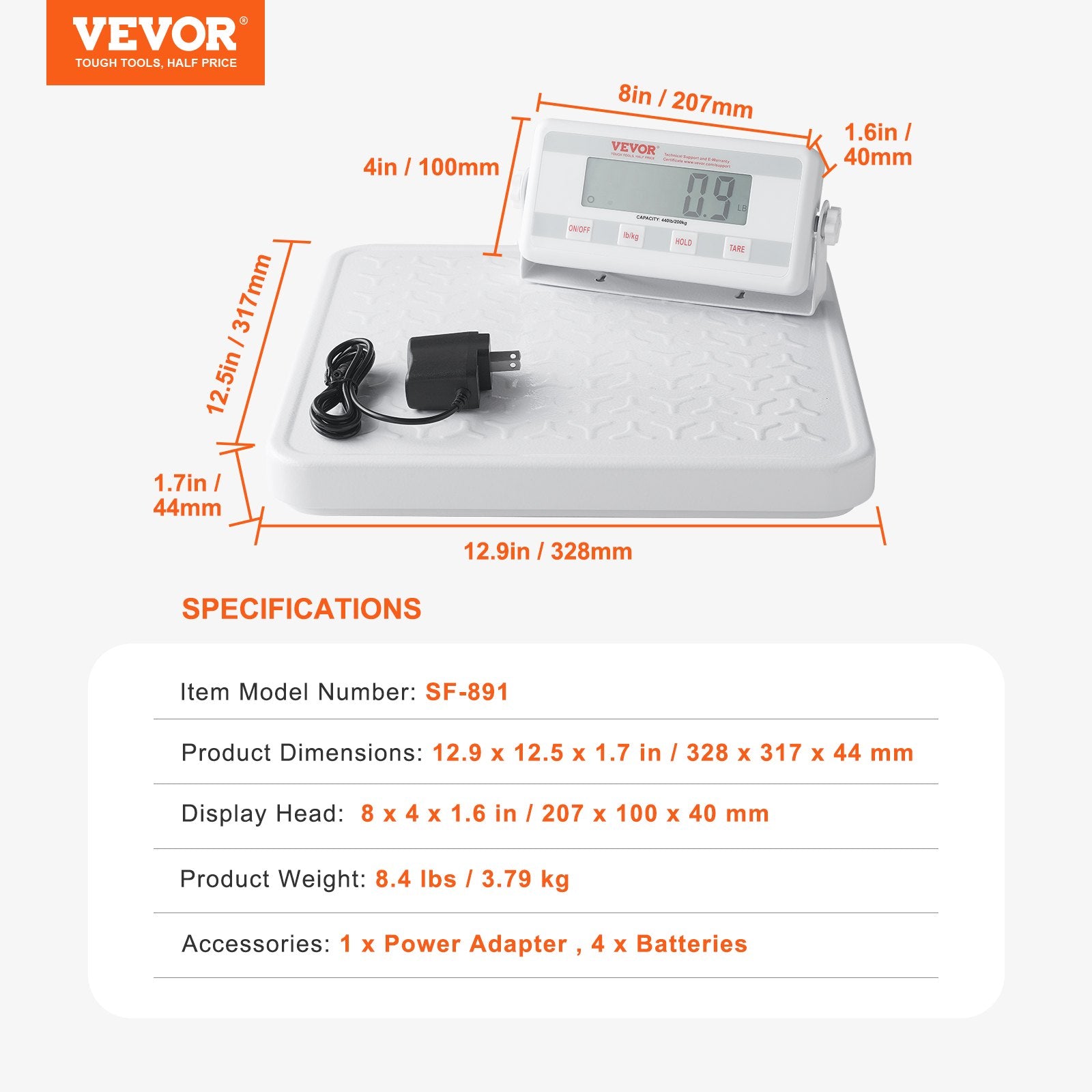 Bathroom Scales: VEVOR Portable Medical Scale, Professional Digital Physician Scale for Weighing - with Anti-slip Platform, 2 Units, Hold & Tare Function, 440LBS Capacity Physician Weight Scale for Gyms Homes Hospital