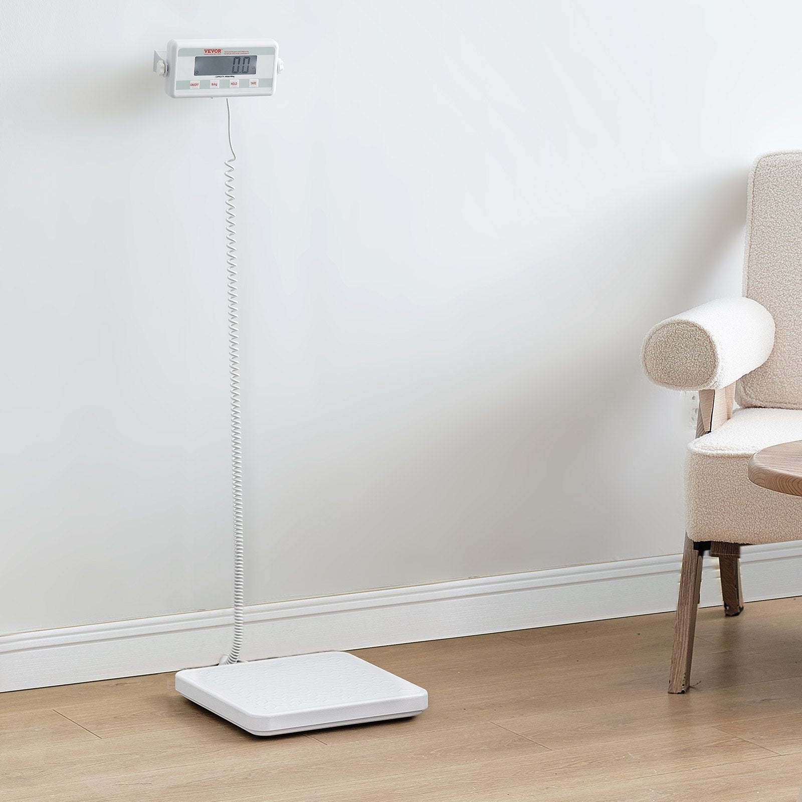 Bathroom Scales: VEVOR Portable Medical Scale, Professional Digital Physician Scale for Weighing - with Anti-slip Platform, 2 Units, Hold & Tare Function, 440LBS Capacity Physician Weight Scale for Gyms Homes Hospital
