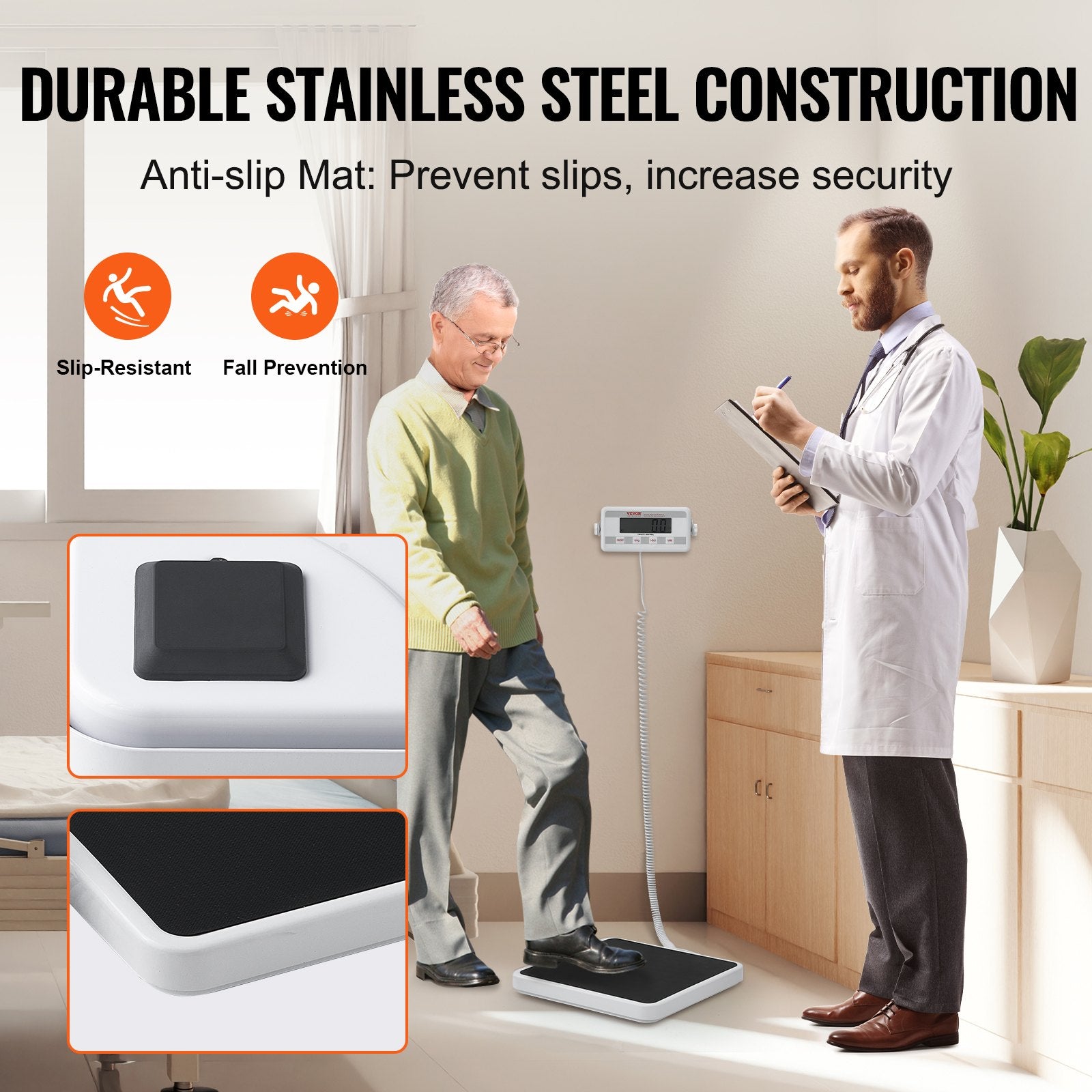 Treadmills: VEVOR Portable Medical Scale Digital Physician Weight Scale Anti-Slip Mat 550LBS