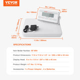 Bathroom Scales: VEVOR Portable Medical Scale, Professional Physician Scale for Weighing - with Anti-slip Platform, 2 Units, Hold & Tare Function, Digital Physician Weight Scale for Gym Home Hospital, 440LBS Capacity