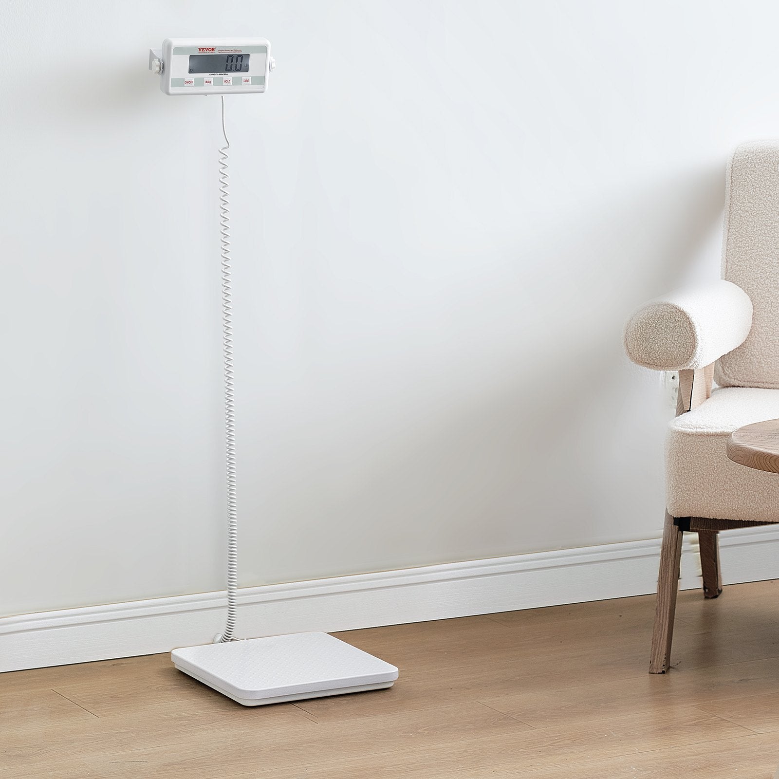 Bathroom Scales: VEVOR Portable Medical Scale, Professional Physician Scale for Weighing - with Anti-slip Platform, 2 Units, Hold & Tare Function, Digital Physician Weight Scale for Gym Home Hospital, 440LBS Capacity