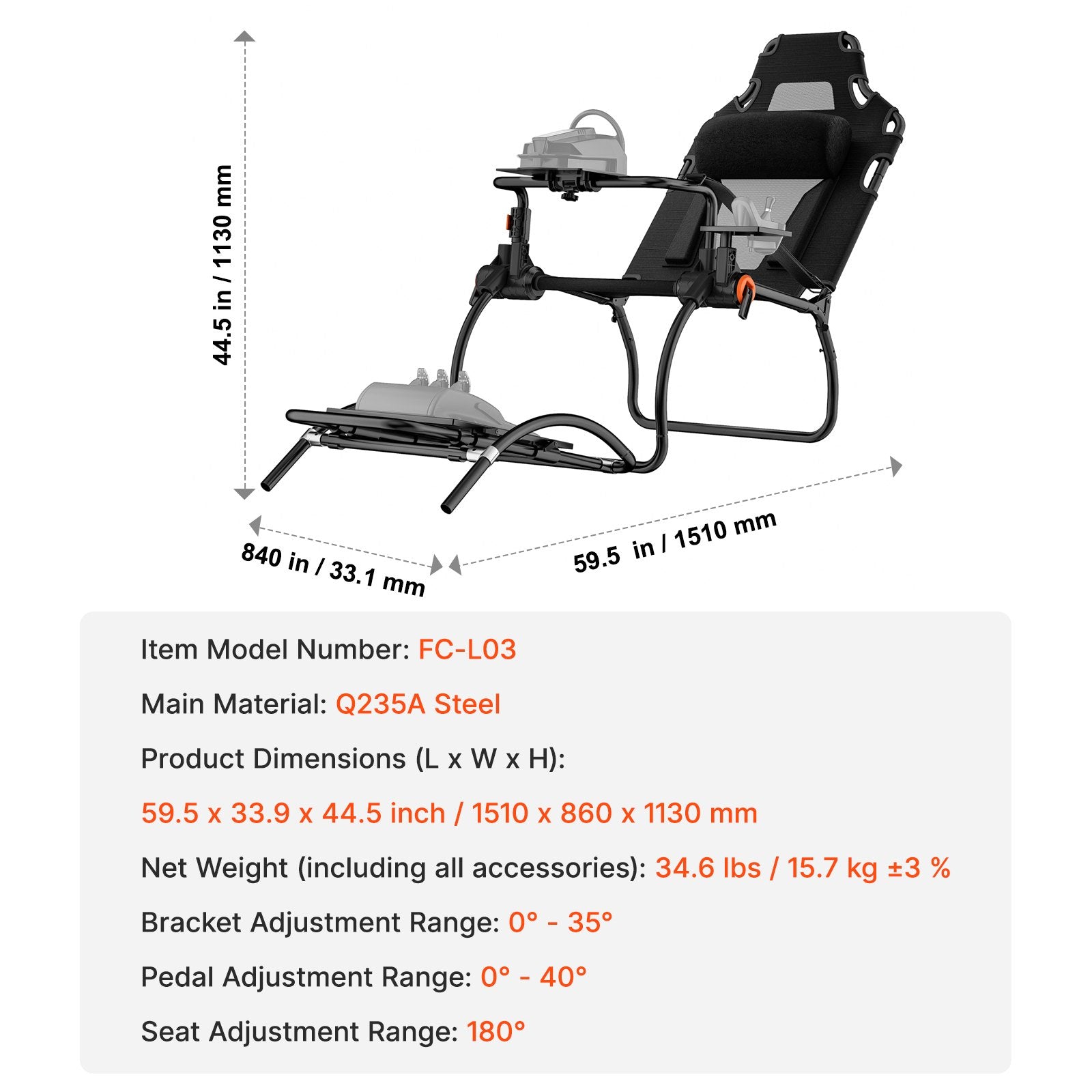 Awnings: VEVOR Racing Wheel Stand Foldable for Logitech G923/G920/G29 Compact
