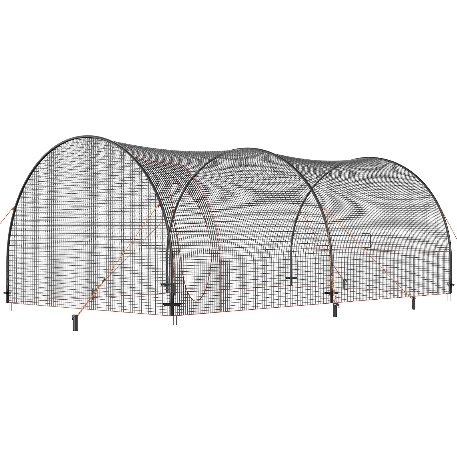 Basketball & Basketball Accessories: VEVOR Baseball Batting Cage, Softball and Baseball Batting Cage Net and Frame, 22x12x8ft Practice Portable Cage Net with Carry Bag, Heavy Duty Enclosed Pitching Cage, for Backyard Batting Hitting Training 670CM