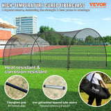 Basketball & Basketball Accessories: VEVOR Baseball Batting Cage, Softball and Baseball Batting Cage Net and Frame, 22x12x8ft Practice Portable Cage Net with Carry Bag, Heavy Duty Enclosed Pitching Cage, for Backyard Batting Hitting Training 670CM