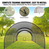 Basketball & Basketball Accessories: VEVOR Baseball Batting Cage, Softball and Baseball Batting Cage Net and Frame, 22x12x8ft Practice Portable Cage Net with Carry Bag, Heavy Duty Enclosed Pitching Cage, for Backyard Batting Hitting Training 670CM