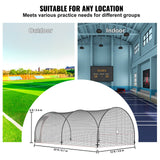 Basketball & Basketball Accessories: VEVOR Baseball Batting Cage, Softball and Baseball Batting Cage Net and Frame, 22x12x8ft Practice Portable Cage Net with Carry Bag, Heavy Duty Enclosed Pitching Cage, for Backyard Batting Hitting Training 670CM