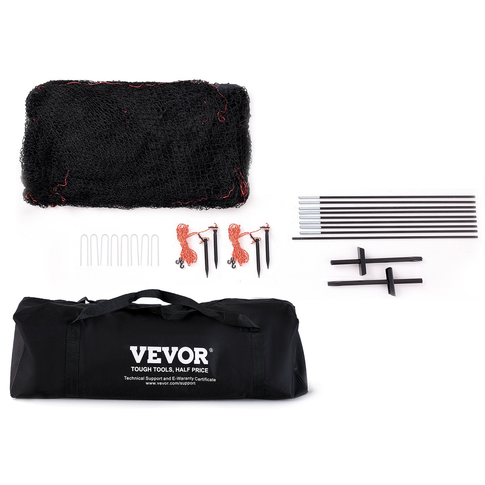 Basketball & Basketball Accessories: VEVOR Baseball Batting Cage, Softball and Baseball Batting Cage Net and Frame, 22x12x8ft Practice Portable Cage Net with Carry Bag, Heavy Duty Enclosed Pitching Cage, for Backyard Batting Hitting Training 670CM
