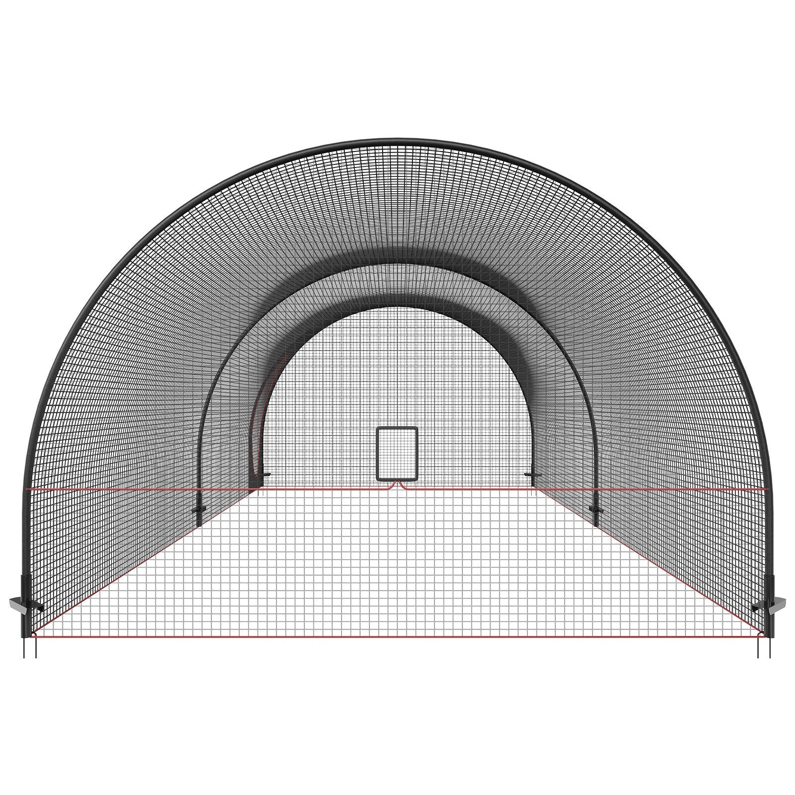 Basketball & Basketball Accessories: VEVOR Baseball Batting Cage, Softball and Baseball Batting Cage Net and Frame, 22x12x8ft Practice Portable Cage Net with Carry Bag, Heavy Duty Enclosed Pitching Cage, for Backyard Batting Hitting Training 670CM