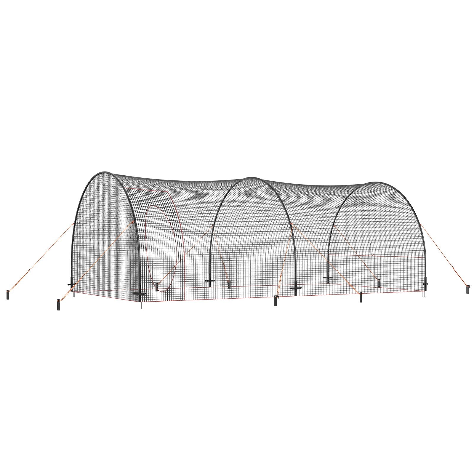 Basketball & Basketball Accessories: VEVOR Baseball Batting Cage, Softball and Baseball Batting Cage Net and Frame, 22x12x8ft Practice Portable Cage Net with Carry Bag, Heavy Duty Enclosed Pitching Cage, for Backyard Batting Hitting Training 670CM