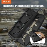 Camp Safety Equipment: VEVOR Rifle Bag 42 inch Tactical Double Long Gun Bag for 2 Rifles & 2 Pistols