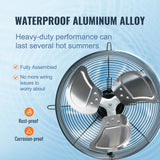 Desktops & Accessories: VEVOR Shutter Exhaust Fan, 356 mm High-speed 1400RPM 994 CFM, Aluminum Wall Mount Attic Fan with AC-motor, Ventilation and Cooling for Greenhouses, Garages, Sheds, Shops