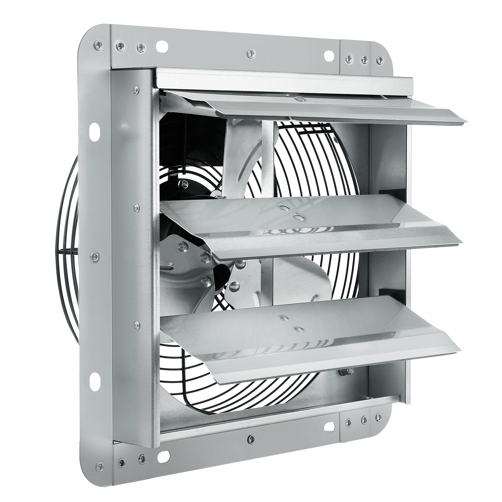 Desktops & Accessories: VEVOR Shutter Exhaust Fan, 254 mm High-speed 1400RPM 753 CFM, Aluminum Wall Mount Attic Fan with AC-motor, Ventilation and Cooling for Greenhouses, Garages, Sheds, Shops