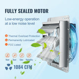 Desktops & Accessories: VEVOR Shutter Exhaust Fan, 305 mm High-speed 1400RPM 1084 CFM, Aluminum Wall Mount Attic Fan with AC-motor, Ventilation and Cooling for Greenhouses, Garages, Sheds, Shops