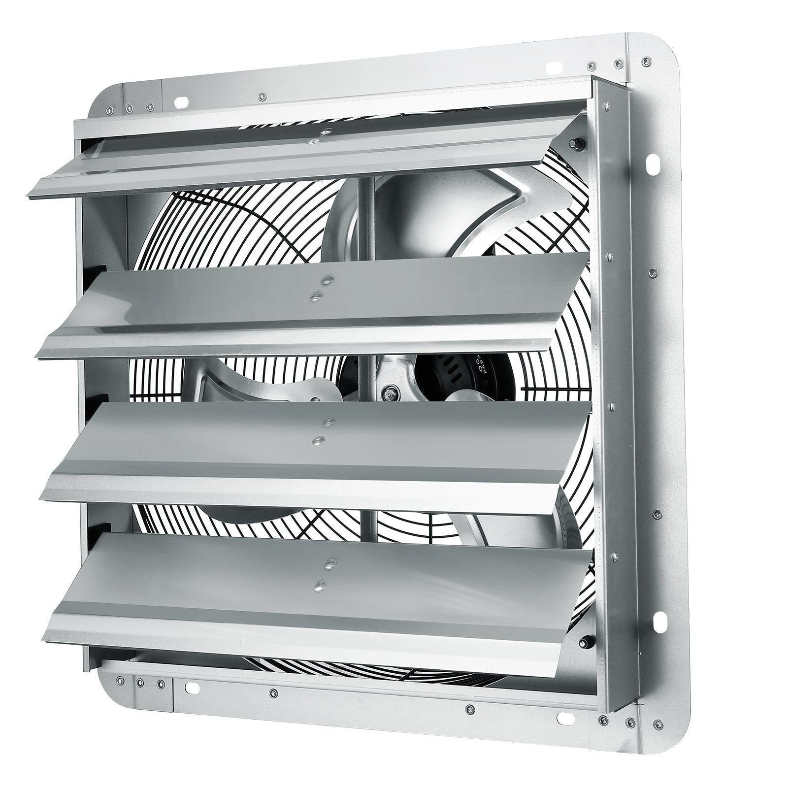 Desktops & Accessories: VEVOR Shutter Exhaust Fan, 406 mm High-speed 1400RPM 1506 CFM, Aluminum Wall Mount Attic Fan with AC-motor, Ventilation and Cooling for Greenhouses, Garages, Sheds, Shops