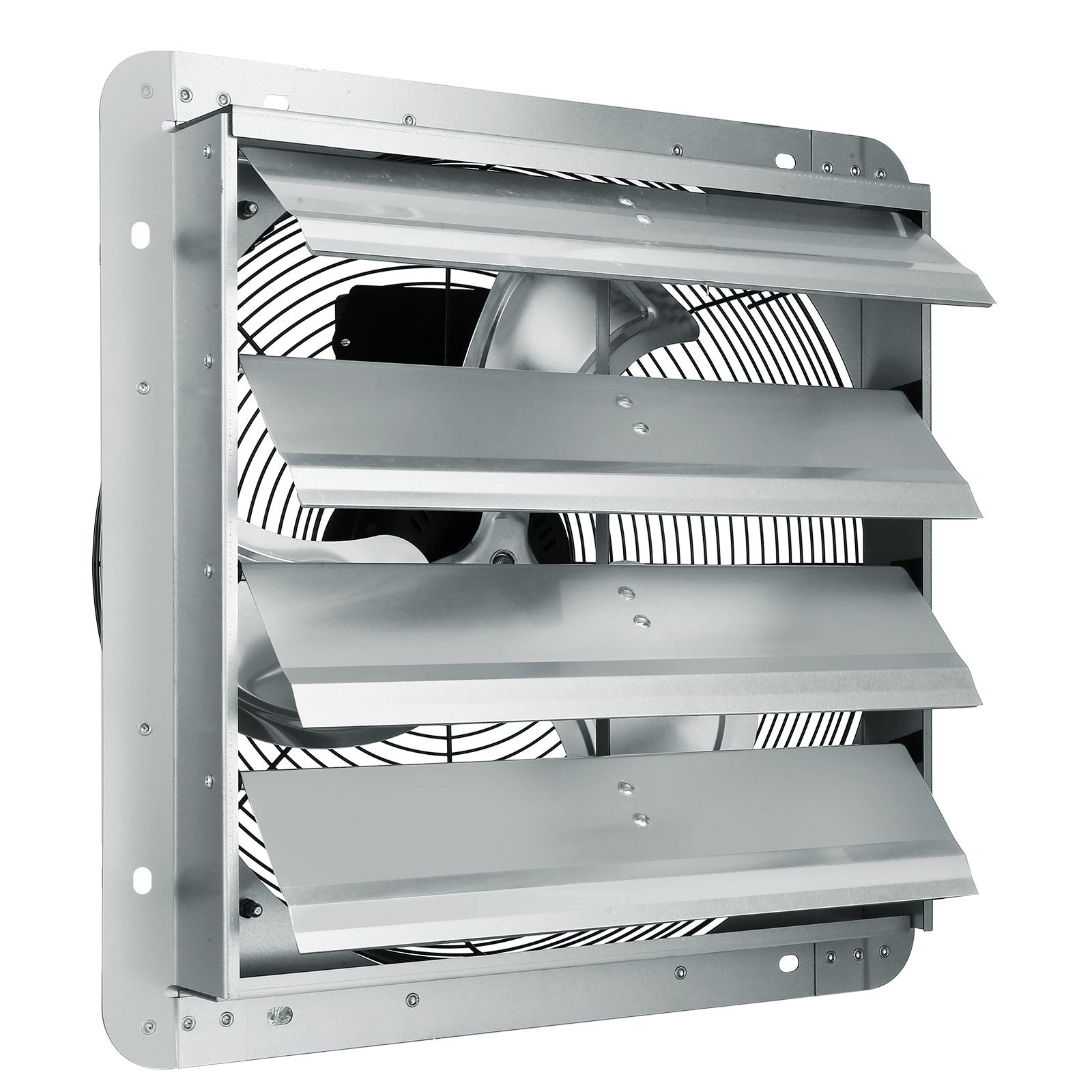 Desktops & Accessories: VEVOR Shutter Exhaust Fan, 406 mm High-speed 1400RPM 1506 CFM, Aluminum Wall Mount Attic Fan with AC-motor, Ventilation and Cooling for Greenhouses, Garages, Sheds, Shops
